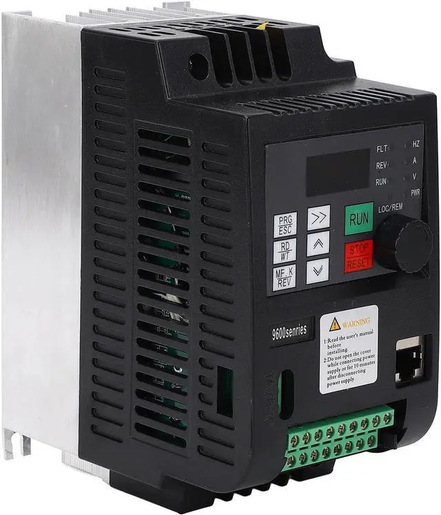 Alt view image 3 of 7 - Micro Vector Frequency Converter 2.2KW High Efficiency Cooling System with Built in PID Controller for Water Pump Motor and Automated Equipment PC Flame Retardant Aluminum Material