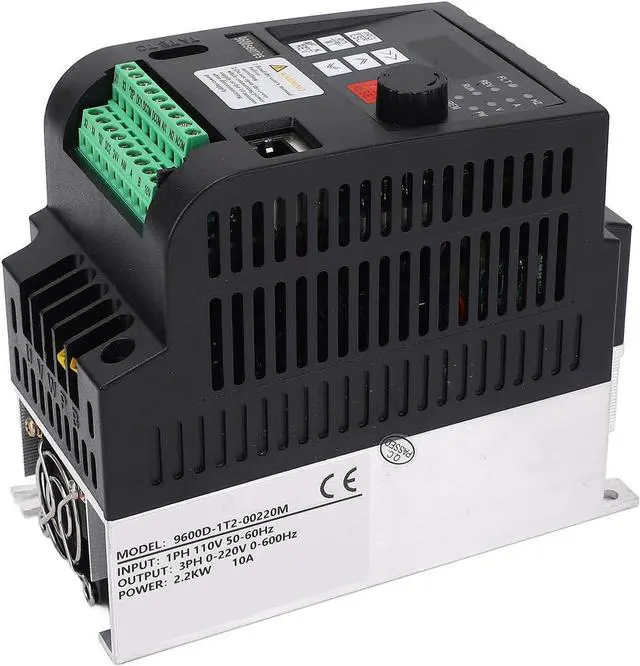 Alt view image 5 of 7 - Micro Vector Frequency Converter 2.2KW High Efficiency Cooling System with Built in PID Controller for Water Pump Motor and Automated Equipment PC Flame Retardant Aluminum Material