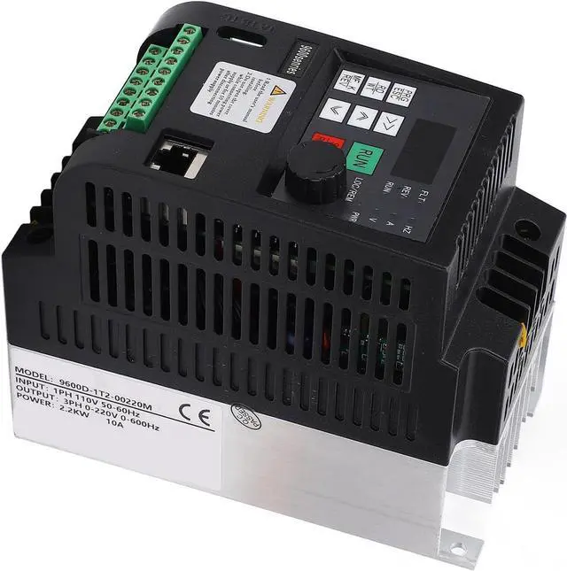 Alt view image 7 of 7 - Micro Vector Frequency Converter 2.2KW High Efficiency Cooling System with Built in PID Controller for Water Pump Motor and Automated Equipment PC Flame Retardant Aluminum Material