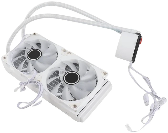 Alt view image 4 of 7 - 240mm CPU Cooler, ARGB Liquid Cooling System, Efficient Heat Dissipation for High Performance Gaming and LGA2066 Users (White)