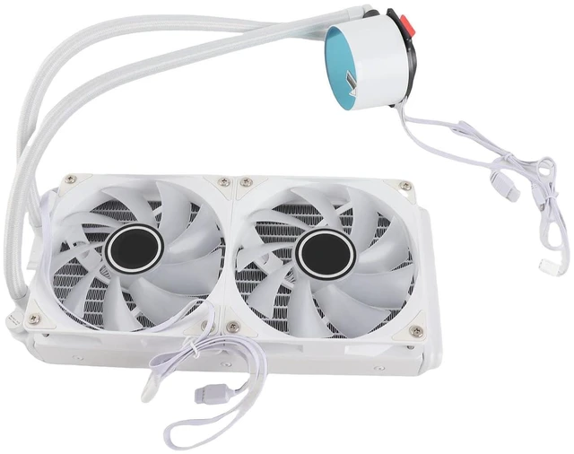 Alt view image 5 of 7 - 240mm CPU Cooler, ARGB Liquid Cooling System, Efficient Heat Dissipation for High Performance Gaming and LGA2066 Users (White)