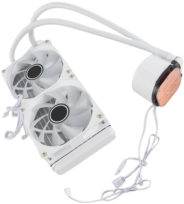 Alt view image 3 of 7 - 240mm CPU Cooler, ARGB Liquid Cooling System, Efficient Heat Dissipation for High Performance Gaming and LGA2066 Users (White)