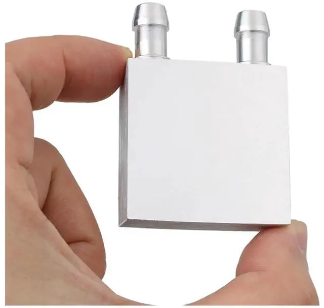 Alt view image 6 of 7 - Aluminum Water Cooling Block 1pc Water Cooling Heatsink Block Waterblock Liquid Cooler 40mm*40/80/120/200mm(40mmx80mm)
