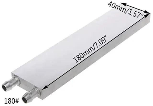 Alt view image 2 of 7 - Aluminum Water Cooling Block 1pc Aluminum Alloy Water Cooling Block Radiator Heat Sink(180)