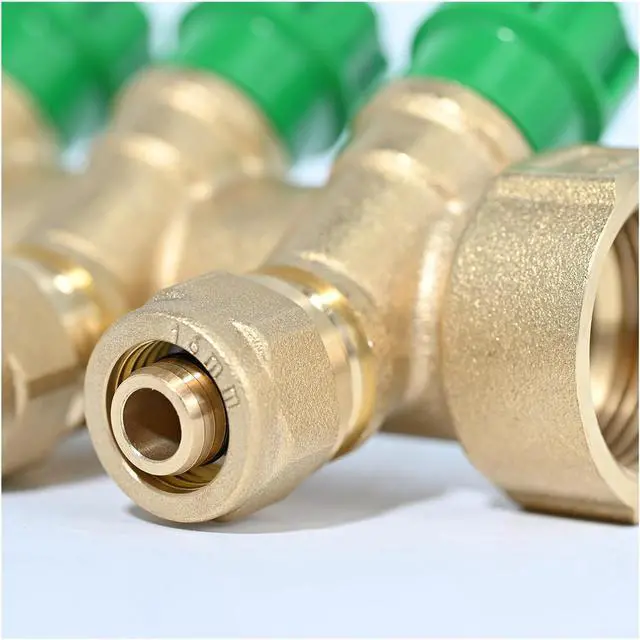 Alt view image 5 of 6 - G1"Modular Distribution Forged Brass Manifold with Shut-Off Valves for Domestic Water Systems,Radiant Heating and Cooling System(1pc 3ways)