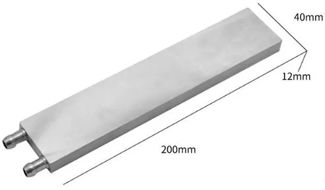 Alt view image 2 of 7 - Aluminum Water Cooling Block 1pc Aluminum CPU Radiator Cooler 30 40 80 120 160 200 240 250 300mm Processor(40x200mm)