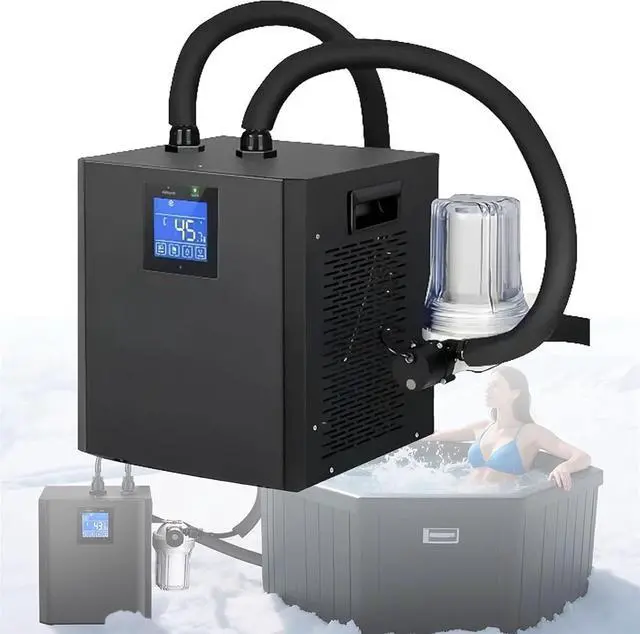 Main image of Upgraded Ice Bath Water Chiller for Cold Plunge Tubs, 1/3 Hp Ice Plunge Chiller with External Filter & Pump, Insulated Hoses, Submersible Pump, Ideal for Cold Therapy Recovery