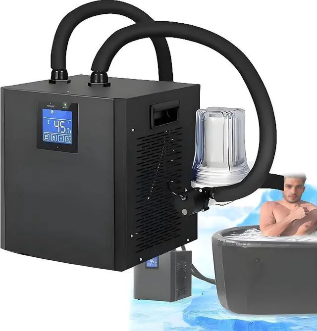Main image of Upgraded 600W Ice Bath Chiller, 1/3 HP Cold Plunge Chiller, Fast Cooling, Ultimate Muscle Recovery System, Easy Setup with Insulated Hose, Pump & Micron PP Filter