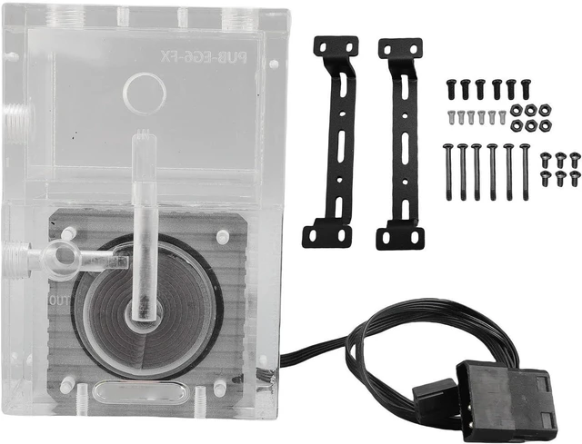Alt view image 7 of 7 - Asixxsix PC Pump Reservoir Combo, 150ml 11.5ft Lift Pub EG6 FX Integrated Centrifugal Water Pump Tank with 4Pin Connector and Stand for PC CPU Liquid Cooling System