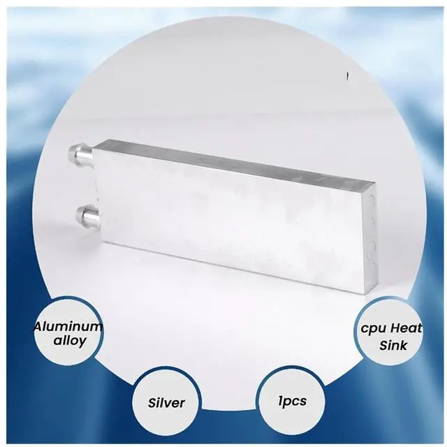 Alt view image 3 of 6 - Aluminum Water Cooling Block 1pc Aluminum Alloy CPU Radiator 40X120mm Water Cooling Block Liquid Cooler Heat Sink