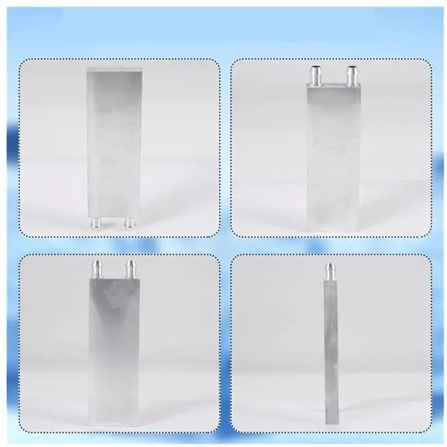 Alt view image 4 of 6 - Aluminum Water Cooling Block 1pc Aluminum Alloy CPU Radiator 40X120mm Water Cooling Block Liquid Cooler Heat Sink