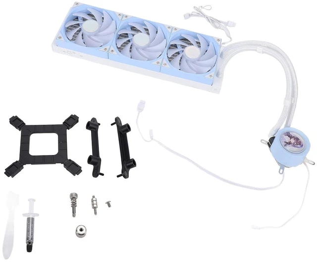 Alt view image 6 of 7 - ARGB CPU Liquid Cooler Low Noise Hydraulic Bearing Water Cooling Fan for 115X 1200 1700 AM4 AM5, Easy Installation for Gaming PC