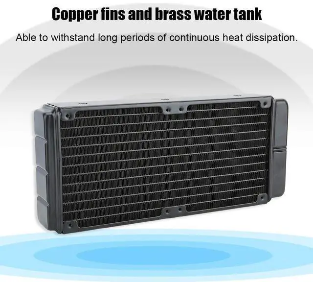 Alt view image 4 of 7 - 45mm Double Core Water Cooling Radiator with 24 - Pipe for Enhanced CPU Stability and Wide Compatibility