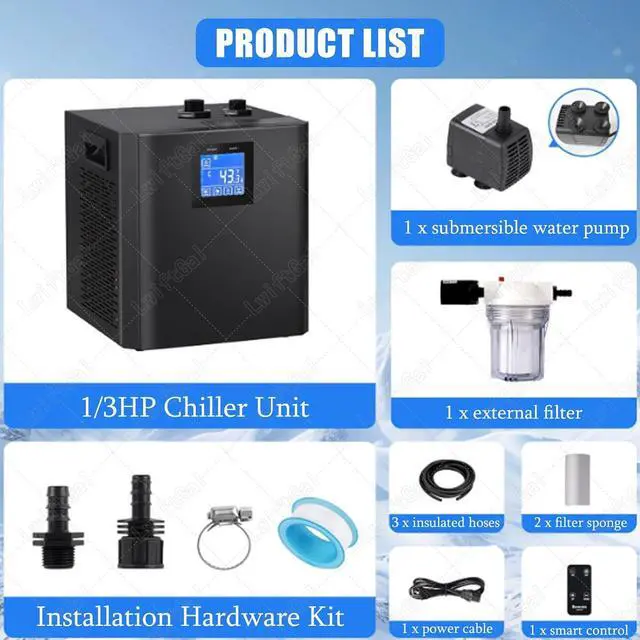 Alt view image 4 of 7 - Cold Plunge Chiller for Tubs, Ice Bath Chiller with Filter and Water Pump, Insulated Hoses Improve Cooling Performance, Recovery Water Cooler for Athletes Doublewaterpumps