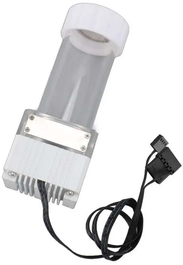 Alt view image 2 of 7 - Water Cooling Pump Tank High Performance 30 Mesh Filter Magnetic Levitation Sine Wave Drive 125ml Capacity G1/4 PC Water Cooling System Pump Reservoir Combo for Gaming PC Custom (White)