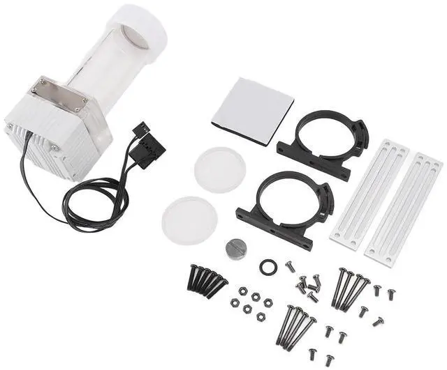 Alt view image 3 of 7 - Water Cooling Pump Tank High Performance 30 Mesh Filter Magnetic Levitation Sine Wave Drive 125ml Capacity G1/4 PC Water Cooling System Pump Reservoir Combo for Gaming PC Custom (White)