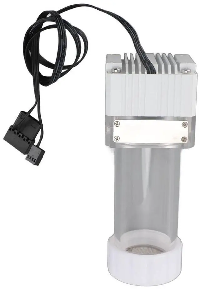 Alt view image 5 of 7 - Water Cooling Pump Tank High Performance 30 Mesh Filter Magnetic Levitation Sine Wave Drive 125ml Capacity G1/4 PC Water Cooling System Pump Reservoir Combo for Gaming PC Custom (White)