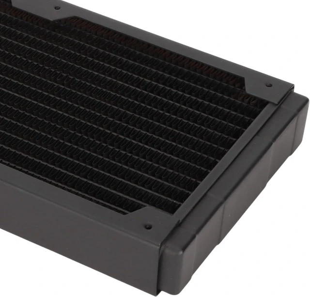 Alt view image 2 of 7 - Sanpyl Water Cooling Radiator Red Copper Brass Steel G1 / 4 Thread 14 Pipes for Fast Heat Dissipation