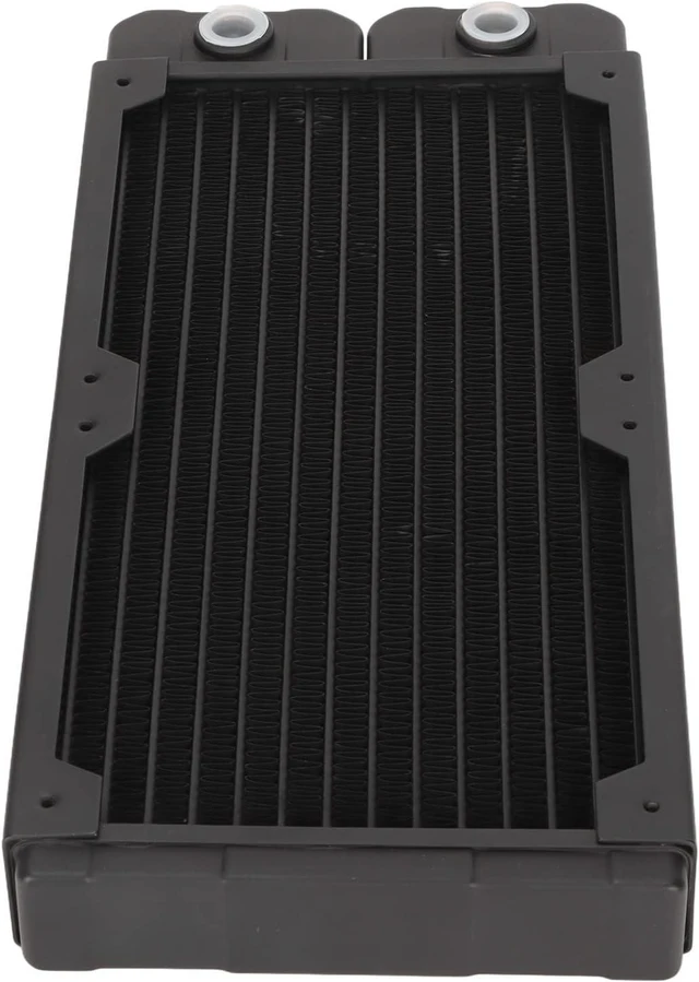 Alt view image 4 of 7 - Sanpyl Water Cooling Radiator Red Copper Brass Steel G1 / 4 Thread 14 Pipes for Fast Heat Dissipation