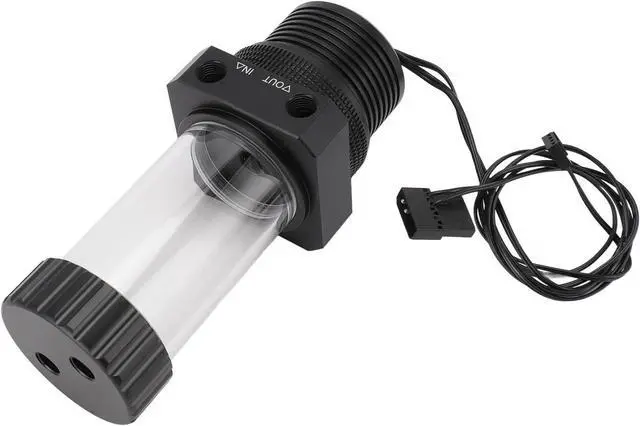 Alt view image 3 of 7 - Generic Pump Reservoir Combo, PC Water Pump G1/4 PC Integrated Tank 30 Mesh Filter 1100LH 5900RPM for Water Cooling System (Black)
