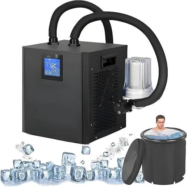 Main image of Ice Bath Water Chiller, 1/3 HP Cold Plunge Chiller with External Filter, Filter pad, and Pump, for Home and Professional Use Singlepump