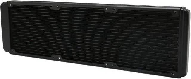 Alt view image 4 of 7 - EBTOOLS Water Cooling Radiator, G1/4 Threaded 18 Row Tube DIY Liquid CPU Cooling System, 27mm High Density Fins Copper Tube Radiator, for Computer CPU