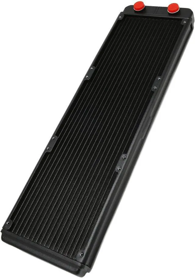 Alt view image 7 of 7 - EBTOOLS Water Cooling Radiator, G1/4 Threaded 18 Row Tube DIY Liquid CPU Cooling System, 27mm High Density Fins Copper Tube Radiator, for Computer CPU