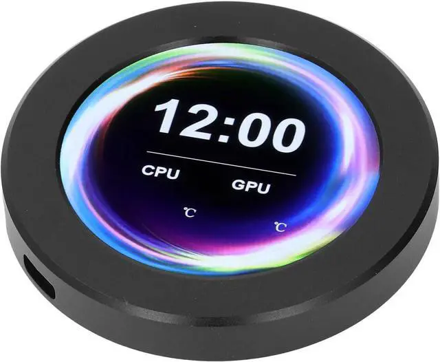 Alt view image 3 of 7 - Jiawu CPU GPU Cooler Round LCD Display, 2.1in AIO Computer Temp Monitor for Water Cooling Systems, PC Sensor Panel, Computer Accessories, PC Parts, Black