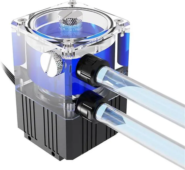 Alt view image 2 of 5 - Computer Water Cooler Integrated Water Pump Tank With Brass Defoamer Magnetic Levitation Pump Core. PUB-Q2YT(Silver)