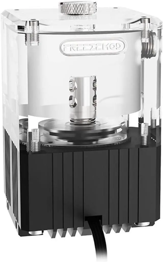 Alt view image 4 of 5 - Computer Water Cooler Integrated Water Pump Tank With Brass Defoamer Magnetic Levitation Pump Core. PUB-Q2YT(Silver)
