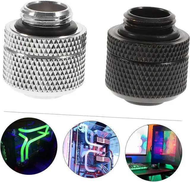 Alt view image 5 of 7 - 10pcs Water Cooling Thread Tube Connectors Fittings for Cooling System Adapters Computer Supply