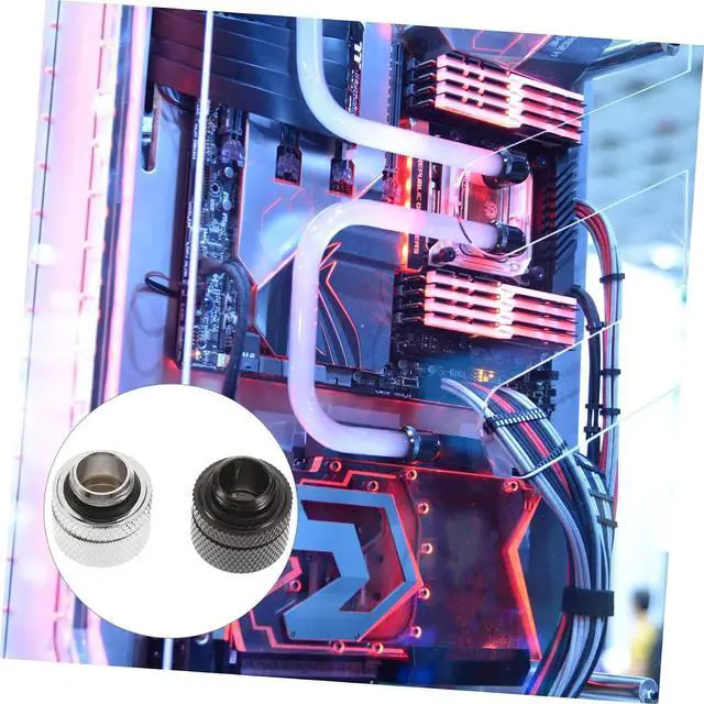 Alt view image 7 of 7 - 10pcs Water Cooling Thread Tube Connectors Fittings for Cooling System Adapters Computer Supply