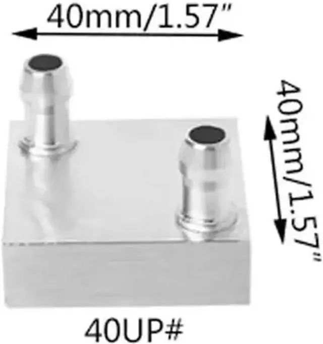 Alt view image 2 of 2 - Water Cooling Block Aluminum 30x30mm Laptop Liquid Cooler Plate Radiator Computer Heat Dissipation Exchanger 40x40mm 1pcs(40x40mm(UP))