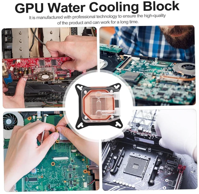 Alt view image 5 of 6 - POPETPOP Copper Base GPU Water Block with Cover High Performance Heat Conduction Accessory for Efficient