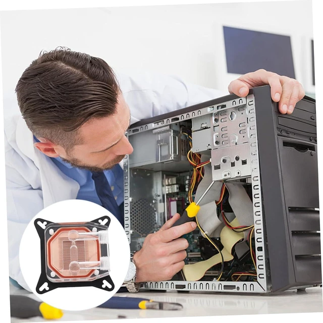 Alt view image 4 of 6 - POPETPOP Copper Base GPU Water Block with Cover High Performance Heat Conduction Accessory for Efficient