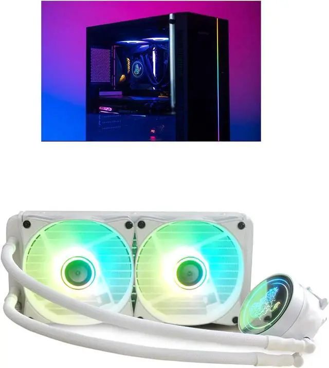 Alt view image 2 of 7 - CPU Liquid Cooler 5V ARGB Water Cooling 240mm/360mm For LGA 2066/2011 2011 115X AM4/AM3+/AM3/FM2+