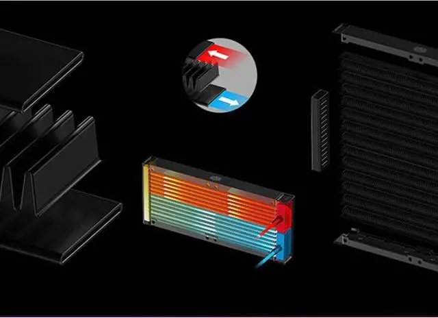 Alt view image 7 of 7 - CPU Liquid Cooler 5V ARGB Water Cooling 240mm/360mm For LGA 2066/2011 2011 115X AM4/AM3+/AM3/FM2+