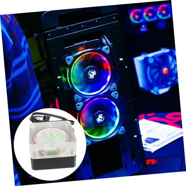 Alt view image 4 of 7 - Water Cooling Pump Cooling System CPU Water Cooler for Computer Heat Exchanger