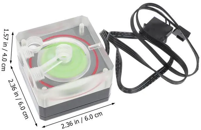 Alt view image 2 of 7 - Mikinona Water Cooling Pump Rate Thread Interface Durable Liquid Cooling System Replacement for DIY