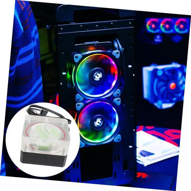 Alt view image 5 of 7 - Mikinona Water Cooling Pump Rate Thread Interface Durable Liquid Cooling System Replacement for DIY