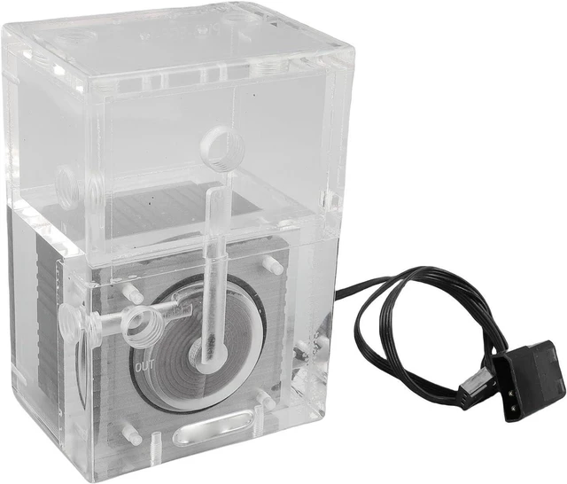 Main image of Asixxsix PC Pump Reservoir Combo, 150ml 11.5ft Lift Pub EG6 FX Integrated Centrifugal Water Pump Tank with 4Pin Connector and Stand for PC CPU Liquid Cooling System