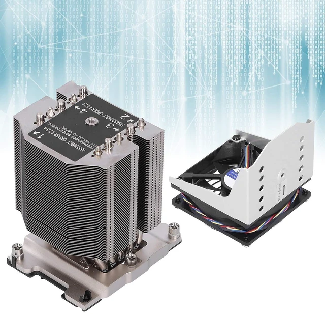 Alt view image 7 of 7 - CPU Cooler - 4U Active Cooling, Narrow Support Plate Installation, PWM Fan 1200-2800RPM for LGA3647 Servers Tower Server Heat Dissipation Solution