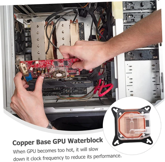 Alt view image 4 of 7 - LABRIMP Copper Base GPU Water Block Water Cooling Accessory for Enhanced GPU Performance Copper Plating Easy