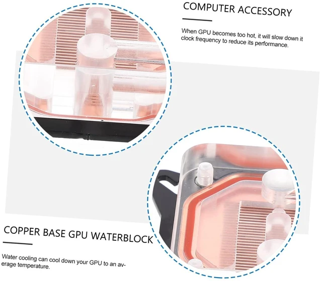 Alt view image 5 of 7 - LABRIMP Copper Base GPU Water Block Water Cooling Accessory for Enhanced GPU Performance Copper Plating Easy