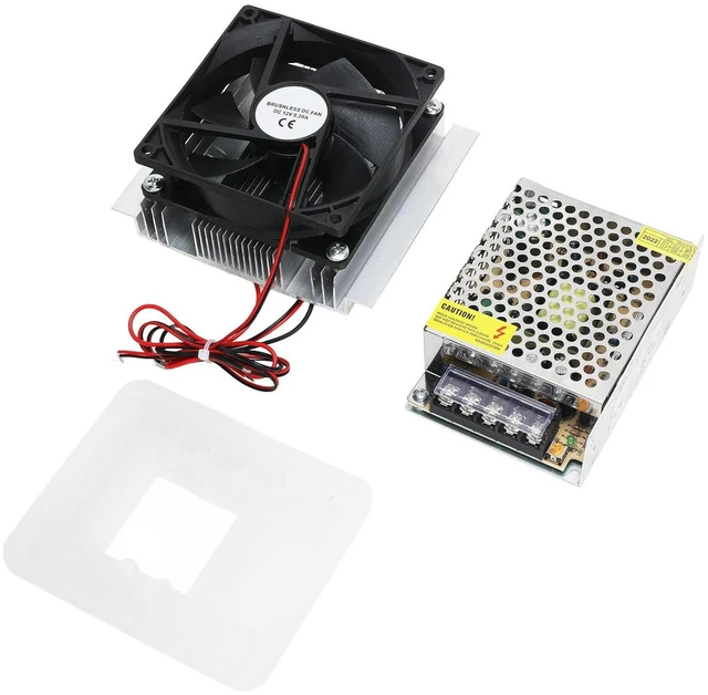 Alt view image 5 of 7 - Marhynchus Thermoelectric Peltier Kit Fast Cooling Solution with Power Supply, Fully Sealed Structure for Good Sealing, Ideal for Small Refrigerators, ABSAluminum Alloy Material