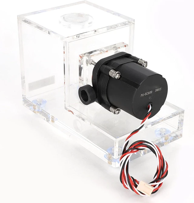 Alt view image 4 of 7 - Acrylic Water Cooling Tank SC600 Pump 600LH for DIY Water Cooled PC Builders