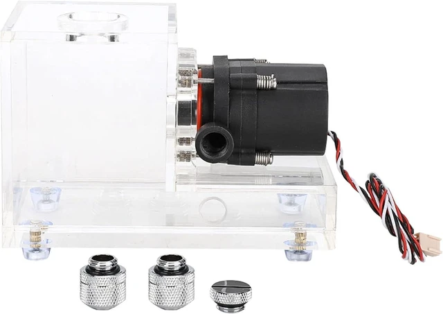 Alt view image 6 of 7 - Acrylic Water Cooling Tank SC600 Pump 600LH for DIY Water Cooled PC Builders