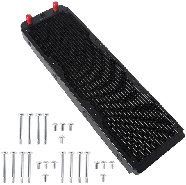 Main image of 18 Pipe Aluminum Heat Exchanger Radiator for PC CPU CO2 Water Cool Computer G1/4" Aluminum Radiator with Tube