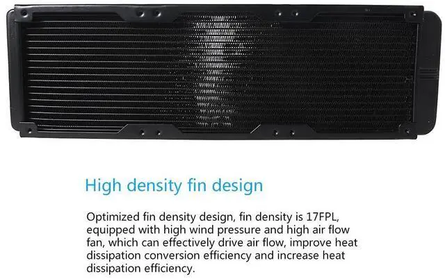 Alt view image 3 of 7 - 18 Pipe Aluminum Heat Exchanger Radiator for PC CPU CO2 Water Cool Computer G1/4" Aluminum Radiator with Tube