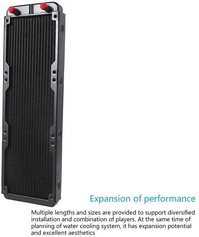 Alt view image 4 of 7 - 18 Pipe Aluminum Heat Exchanger Radiator for PC CPU CO2 Water Cool Computer G1/4" Aluminum Radiator with Tube